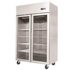 Atosa YCF9402: Stainless Steel Double Glass Door Cooler - 900lt. Also suitable for RAW MEAT products Atosa YCF9402: Stainless Steel Double Glass Door Cooler - 900lt. Also suitable for RAW MEAT products